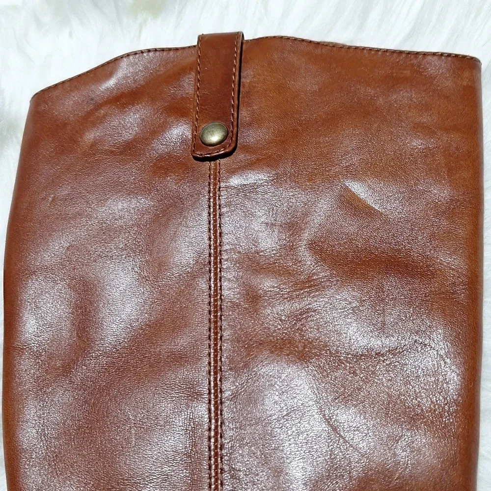 Brown Leather Knee-High Boots INC Size 6